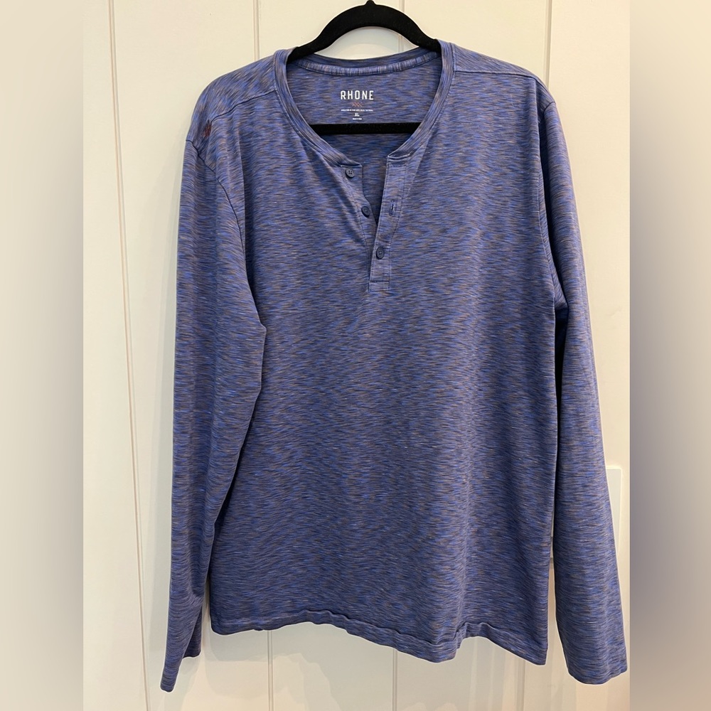 Rhone men’s XL Henley. Purple/blue color.